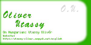 oliver utassy business card